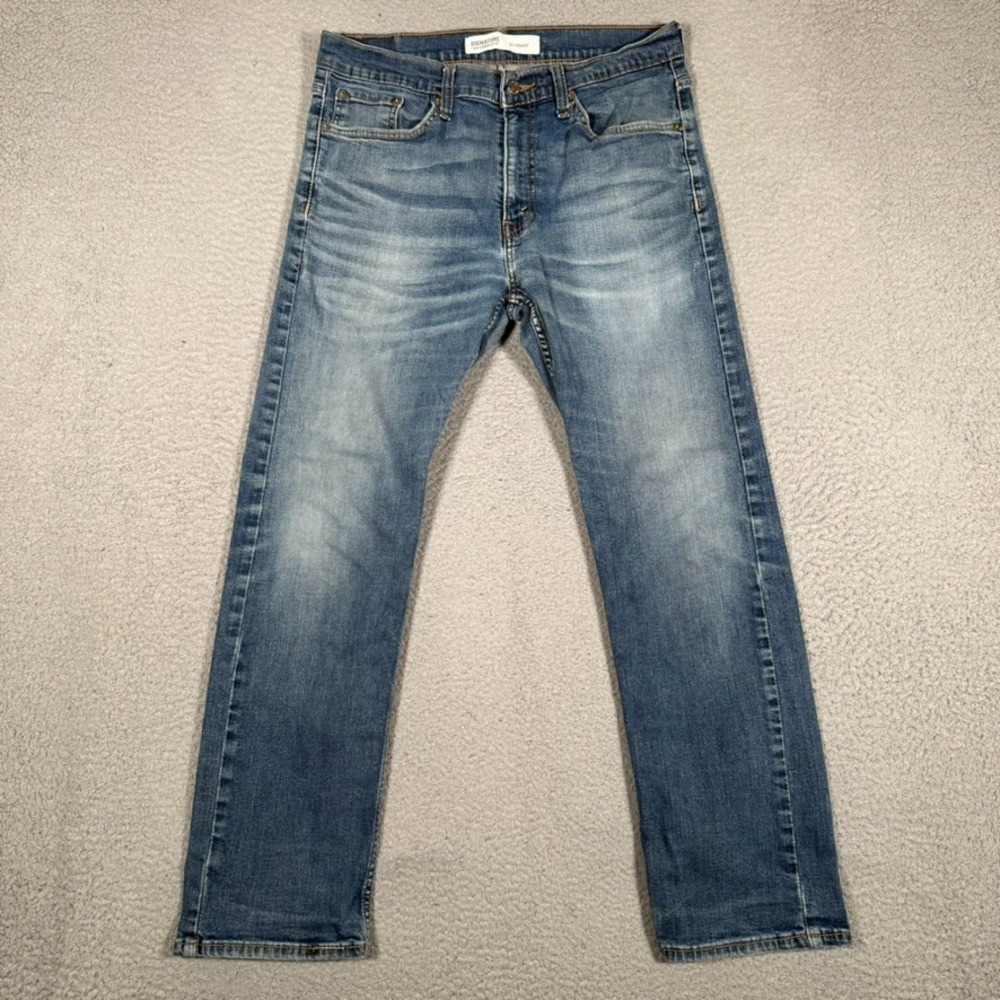 Levis Jeans Mens 30x28 Blue S51 Straight Fit Denim Casual Preppy Workwear Logo